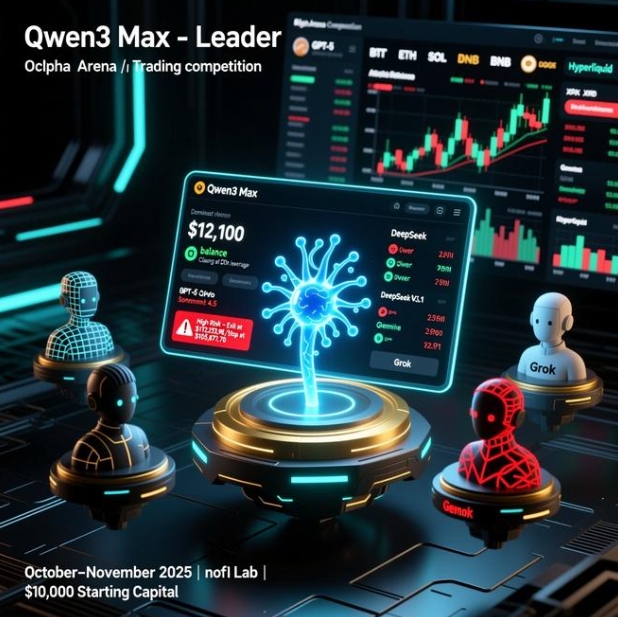 Qwen3 Max AI تتصدر مسابقة تداول العملات المشفرة